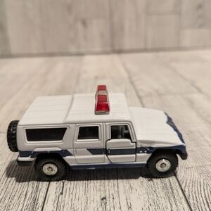 toyota White and Blue Kids Police SUV Toy with Red Light
